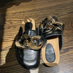 JW Anderson WOMEN’S CHAIN LOAFER MULES.  Worn once !
